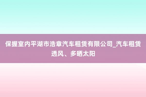 保握室内平湖市浩章汽车租赁有限公司_汽车租赁透风、多晒太阳